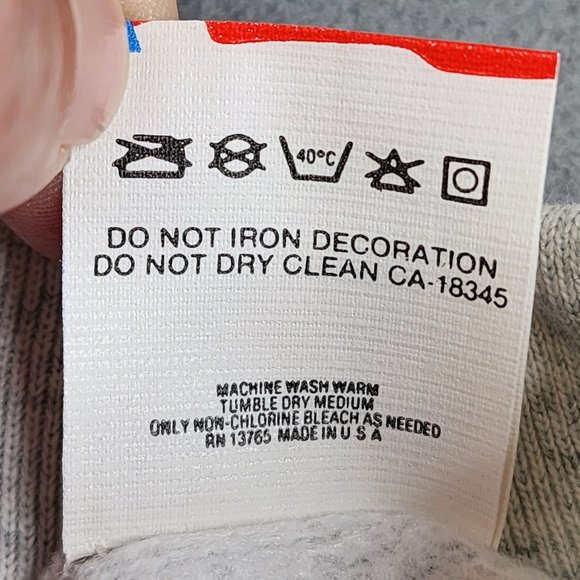 Vtg 90's Sweatshirt Mens XXL Gray Spring Hope NC Primary Teacher Student School - Picture 5 of 8